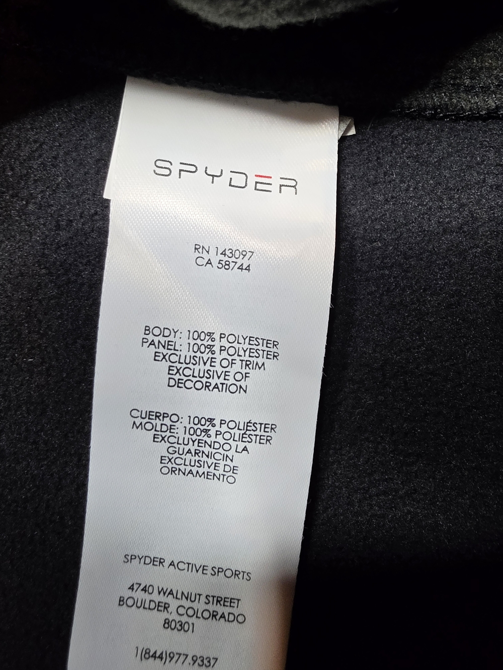 SPYDER Men's Outbound 1/2 Half Zip Midweight Core Sweater Black And Blue - Picture 4 of 8